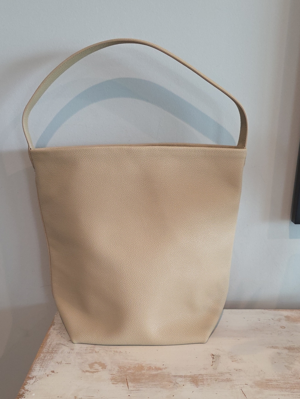Minimalist Cream Shoulder Tote Bag - Classic Everyday Carry